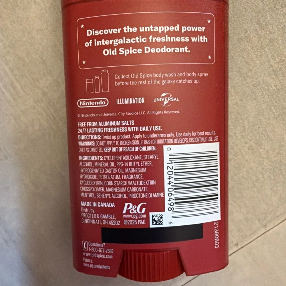 Old Spice Mario Galaxy Mario Brooklyn Bounce Smashed Fruit Deodorant